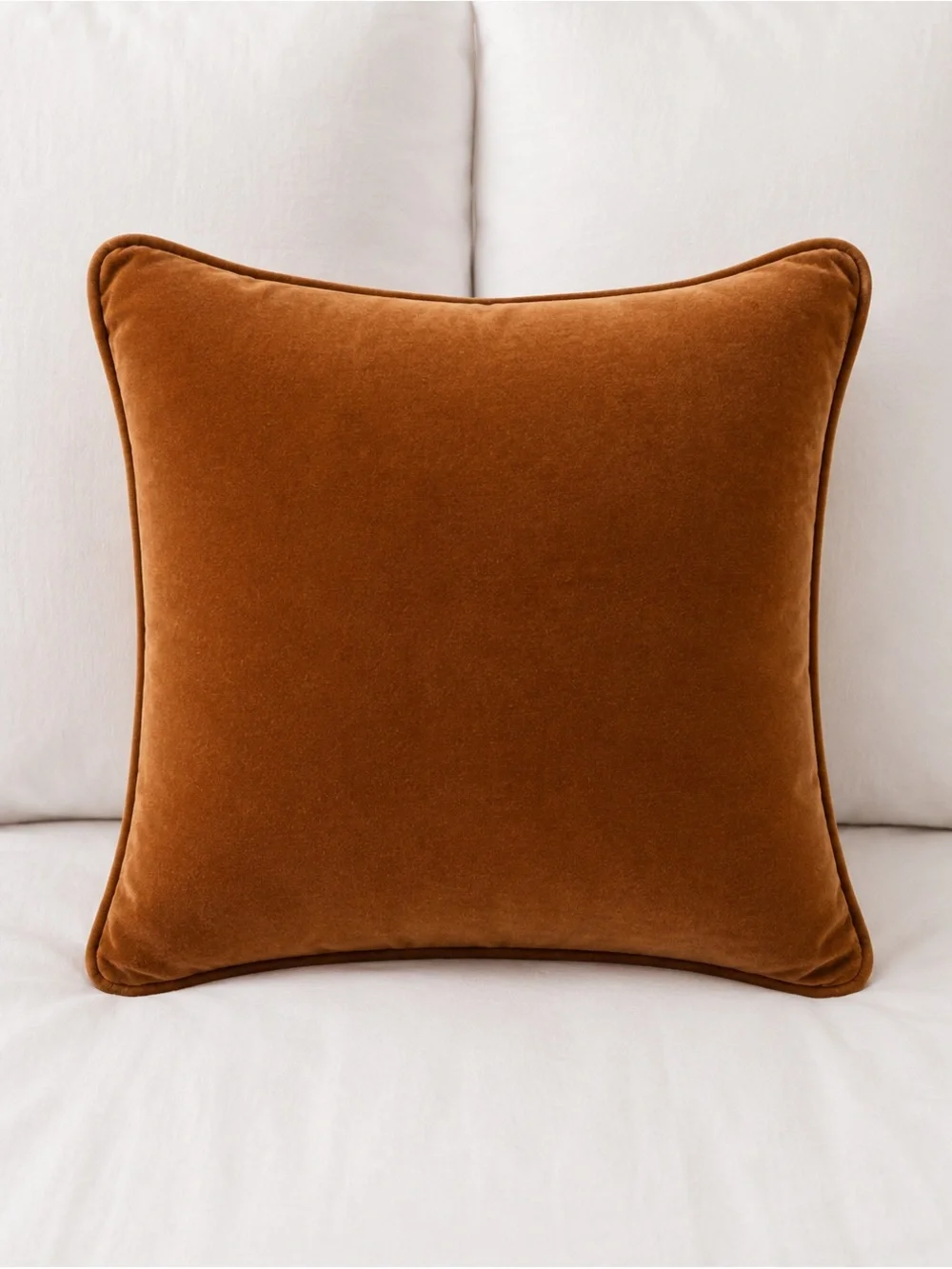 Hand-Embroidered Pug Needlepoint Throw Pillow in Olive and Maroon (10” x 10”).